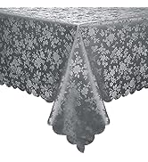 smiry Rectangle Table Cloth, Waterproof Heavy Duty Vinyl Tablecloths, Wipeable Washable Table Cov...