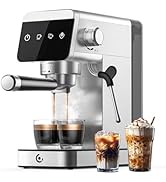 AMZCHEF Espresso Coffee Machine|20 Bar Pressure System|LED Touch Screen|Compact Design Perfect fo...