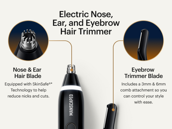 manscaped weed whacker nose ear hair trimmer eyebrow