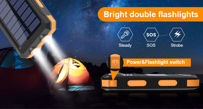 Battery charger is awesome for outside activities such as camping, hiking and other emergency use