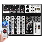 Professional Audio Mixer, 4 Channel Audio Interface Sound Board Mixing Console System Monitor, NE...