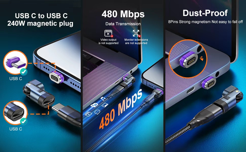 usb c to usb c magnetic adapetr