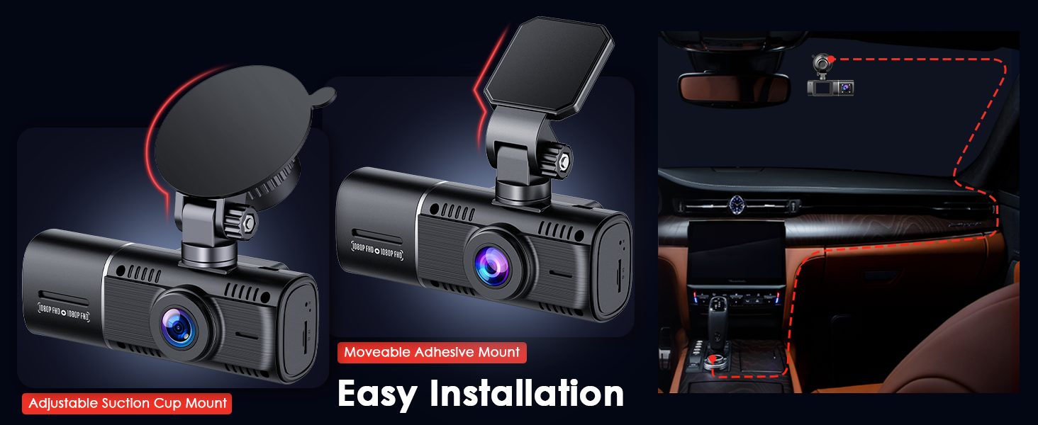 dash cam front and inside
