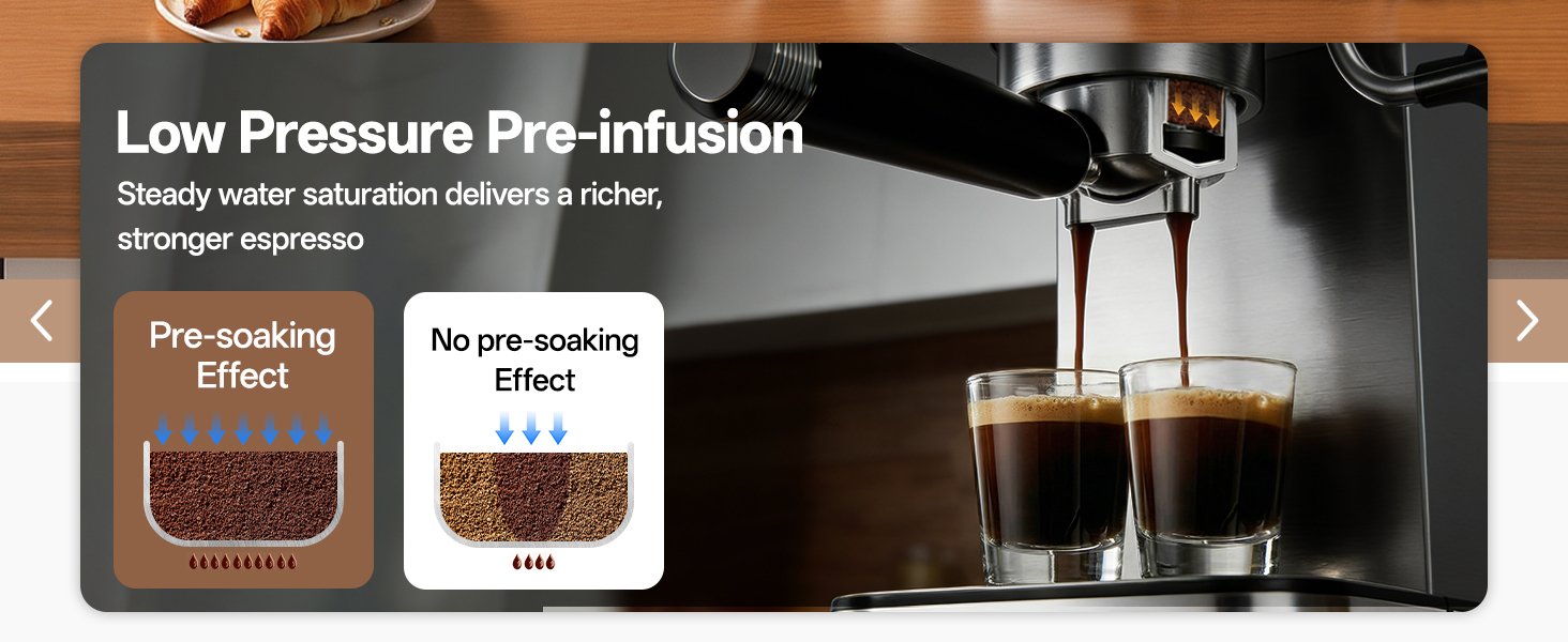 20Bar Espresso Machine Compact Espresso Maker with Milk Frother