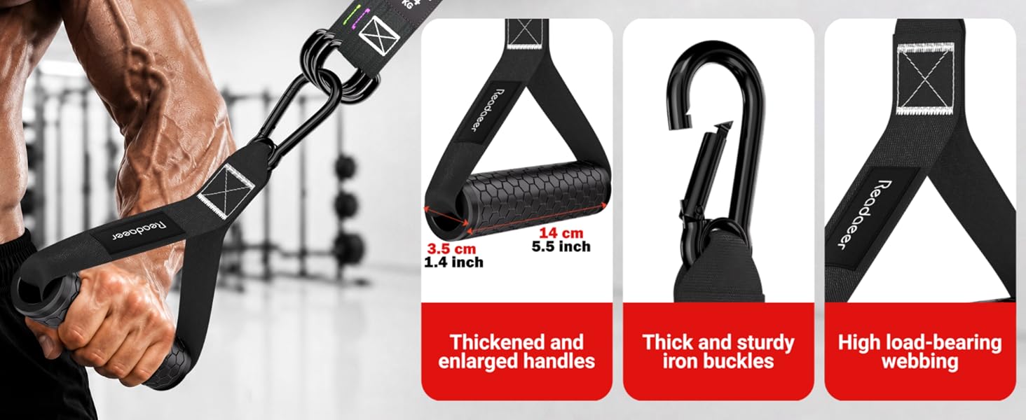 Thickened and enlarged handles, sturdy buckles, high load-bearing webbing