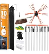 Sealegend 30 Feet Chimney Sweep Kit Chimney Brush, Chimney Cleaning Kit and Rotary Chimney Cleani...