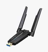 AXE5400 WiFi 6E USB Adapter, Tri-Band Long Range USB WiFi Adapter for Desktop PC Laptop