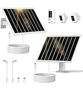 2 Pack Solar Panel for Security Camera, 8W Camera Solar Panel, Compatible for Wyze/Eufy/Ring Rech...