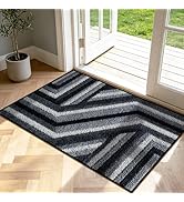 AOHMPT Dirt Trapper Door Mat 23.5"x35.5", Non-Slip Entryway Rug, Washable Stain Resistant Low-Pro...