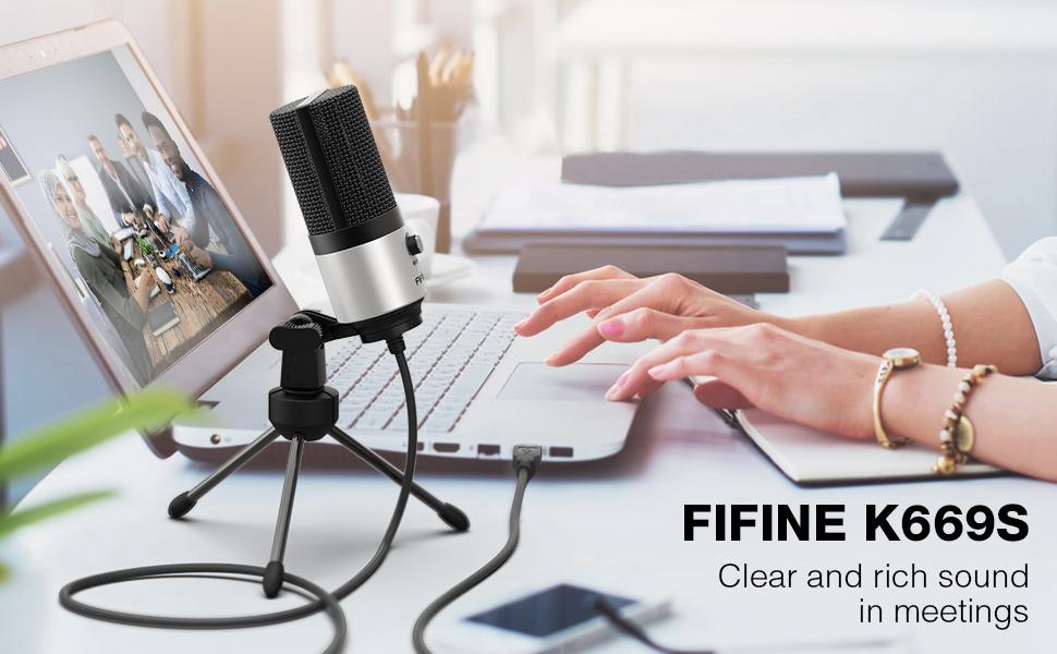 FIFINE usb microphone for meeting