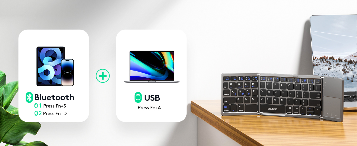 Dual-mode folding keyboard