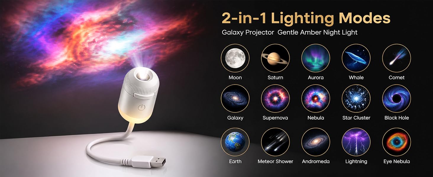 5d holographic night light projector