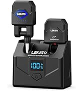 LEKATO 2.4GHz Wireless Guitar System Wireless Transmitter Receiver with Charging Box 4 Audio Chan...