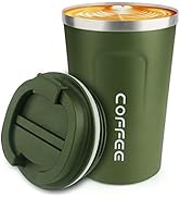 12 oz Stainless Steel Vacuum Insulated Tumbler - Coffee Travel Mug Spill Proof with Lid - Thermos...