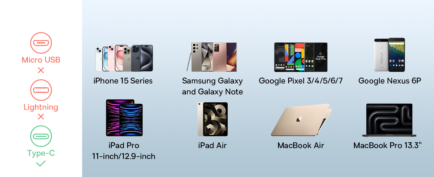 Retractable Type C USB C Charger Cable