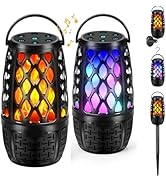 Upgraded Bluetooth Speaker, BT 5.3 Outdoor Speaker With RGB Flame LED lights Gift for Men, Multi-...