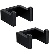 TocTen 2 Pack Bath Towel Hook, SUS 304 Stainless Steel Robe Hook, Square Hanger Wall Hook, Heavy ...