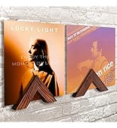 TIMCORR Vinyl Record Holder Set of 2: Vinyl Wall Mount for Record Display, Pine Wood Album Shelf ...