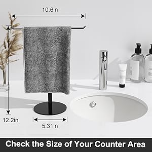 black towel holder