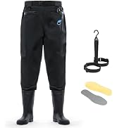 Calamus WaveWalker Waist Waders for Men, 100% Waterproof RipShield Fabric, Slip-Resistant Boots, ...