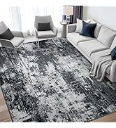 RELEANY Washable Area Rugs 5'x7' Non-Slip Modern Abstract Soft for Living Room Entryway Bedroom N...