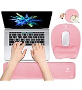 Memory Foam Set Wrist Rest Pad &amp; Mouse Wrist Rest Support,Ergonomic Design for Office,Home,Laptop...