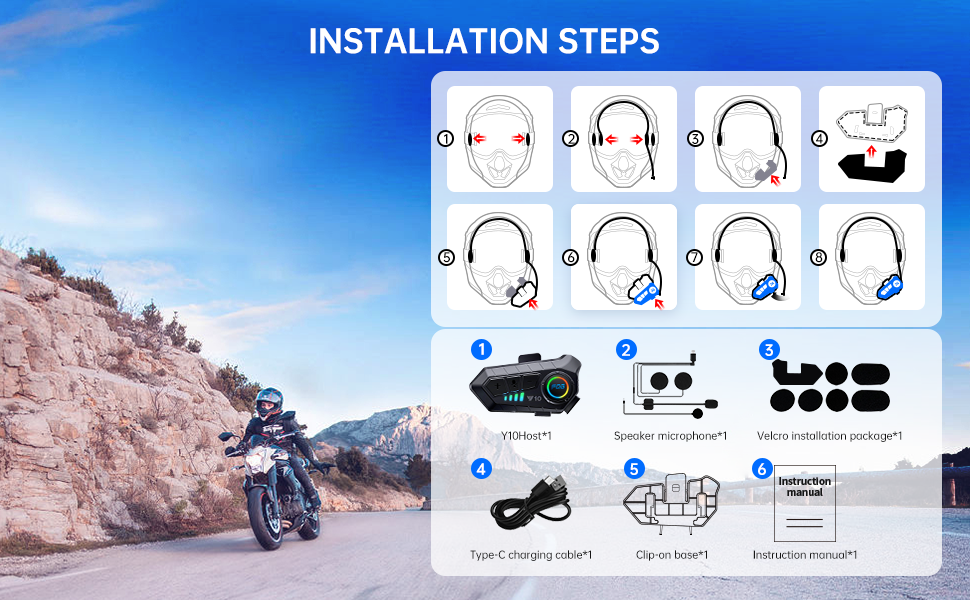 HELMET WIRELESS EARPHONE