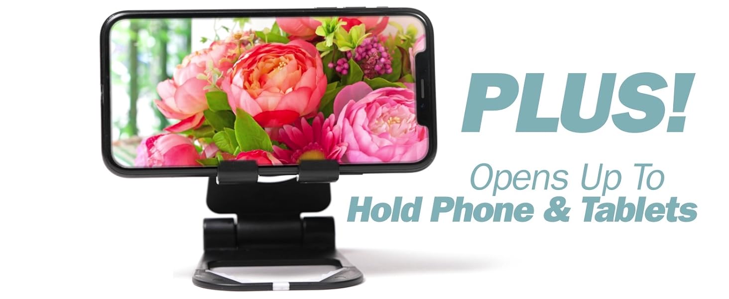Also it functions as a phone stand | También funciona como soporte para teléfono.
