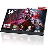 StarXnDa Portable-Monitor-14inch, 2560 * 1600p 2.5K Portable Gaming Monitor 144Hz,Ultra-Slim IPS ...