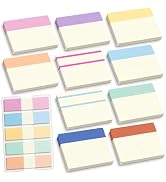 500 Pcs Writable Sticky Index Tabs, Pastel Colors, Page Markers for Planner | Writable Tabs in 10...