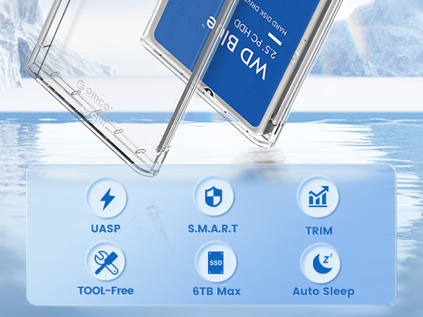 ORICO transparent enclosure