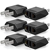 Europe to American Outlet Plug Adapter, Unidapt European EU to US Travel Power Adapter Plug, EU/I...