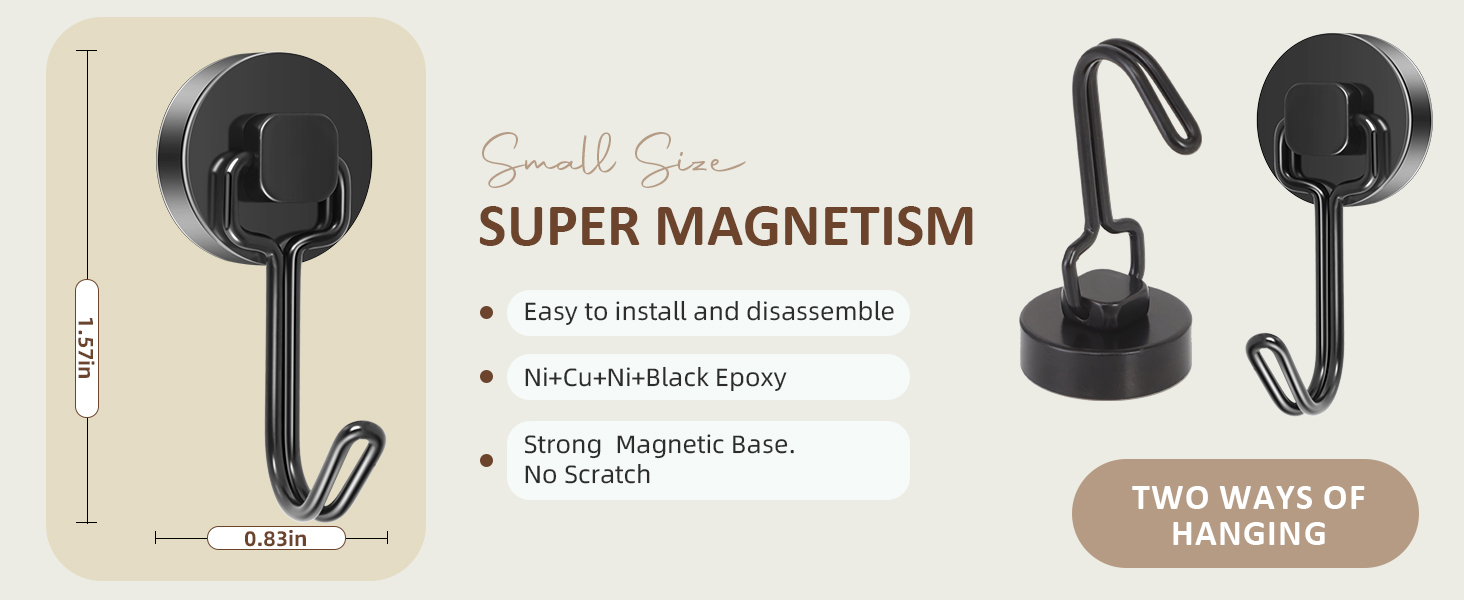 Neosmuk black swing magnetic hooks