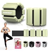 Pilates Wrist Ankle Weights for Women, Wearable Strong Arm &amp; Leg Weights Set of 2(1Lbs Each), Adj...