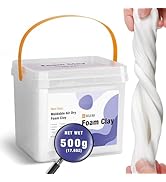 SELEAD Foam Clay White 500g - Moldable Air Dry Ultra-Light Modeling Clays for Adult Cosplay, Scul...