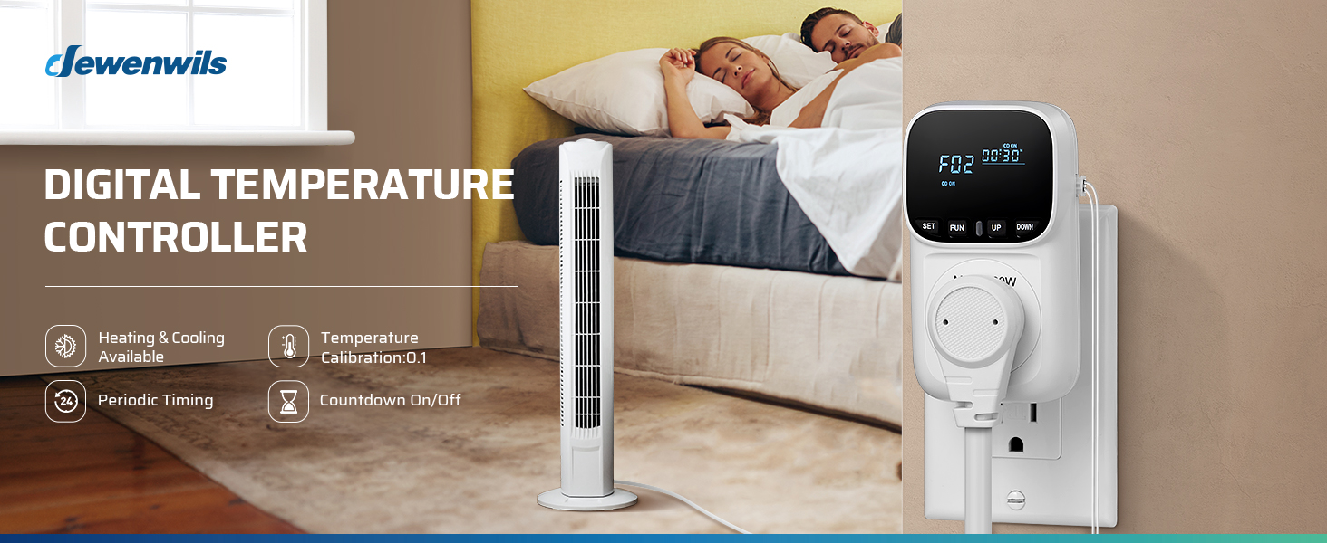 Digital Temperature Controller Thermostat Outlet