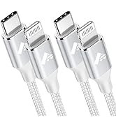 USB C to Lightning Cable 3ft 2Pack, Power Delivery USB C iPhone Cables MFi Certified Braided Type...