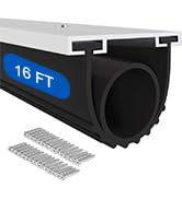 Garage Door Seals Bottom Rubber with Pre-drilled Aluminum Track Retainer Base Kit,Heavy-Duty U Sh...
