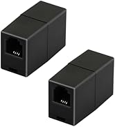 Awishwell RJ11 6P4C Inline Coupler, Straight Telephone Extension Cable Cord Coupler Adapter Jack ...