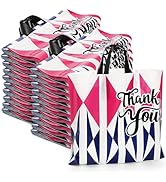 Elsjoy 80 Pack Thank You Merchandise Bags, 14 x 12 Reusable Boutique Shopping Bags for Party Favo...