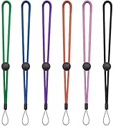 YOUOWO 6 Pack Nylon wrist lanyard Adjustable Length for Flashlight wallet USB Flash Drive hand st...