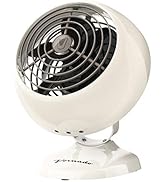 Vornado VFAN Mini Classic Personal Vintage Air Circulator Fan, Vintage White- Classic Base, Small