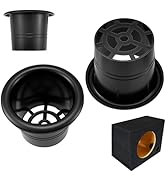 UBANU 2Pcs Speaker Cabinet Port Tube, 58mm x 60mm x 77mm Subwoofer Bass Reflex Vent Fit PA/DJ Spe...