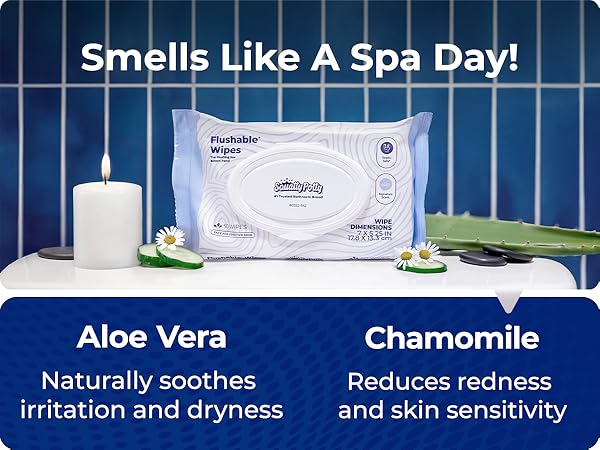 Flushable wipes
