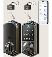 Veise VE017 Fingerprint Smart Door Lock, App Control, 7-in-1 Keyless Entry, Auto Lock, Emergency ...