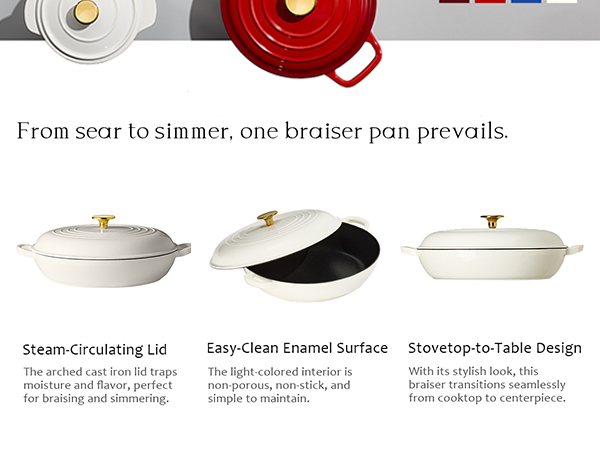 casseroledishwithliddutchovenpotwithlid3.5qtbraiserspandutchovenbreaddutchovenroundnonstickpot