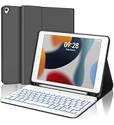 BORIYUAN Keyboard Case for iPad 9th/8th/7th Generation, 7 Colors Backlit Detachable Keyboard Slim...