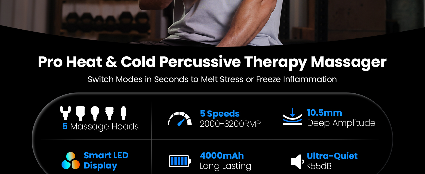 Massage Gun with Heat and Cold