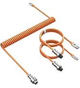 ZIYOU LANG 2 IN 1 Custom Coiled USB C to A and C Cable with Detachable Extendable Double Sleeve S...