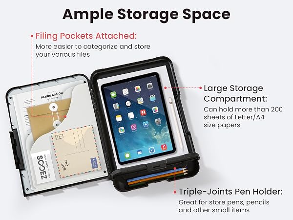 clip boards 8.5x11 with storage